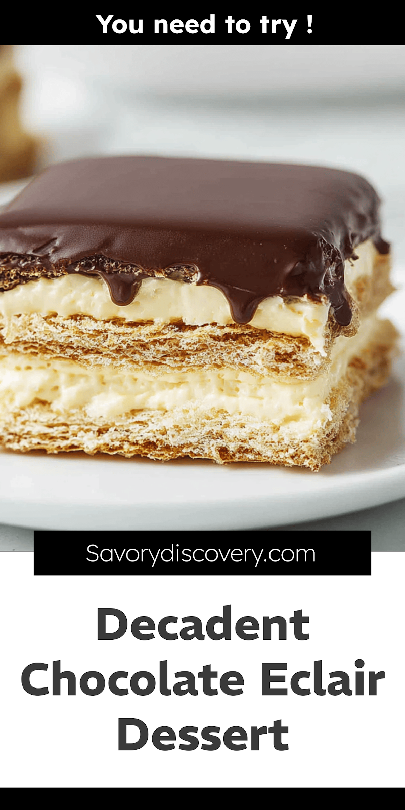 Decadent Chocolate Eclair Dessert