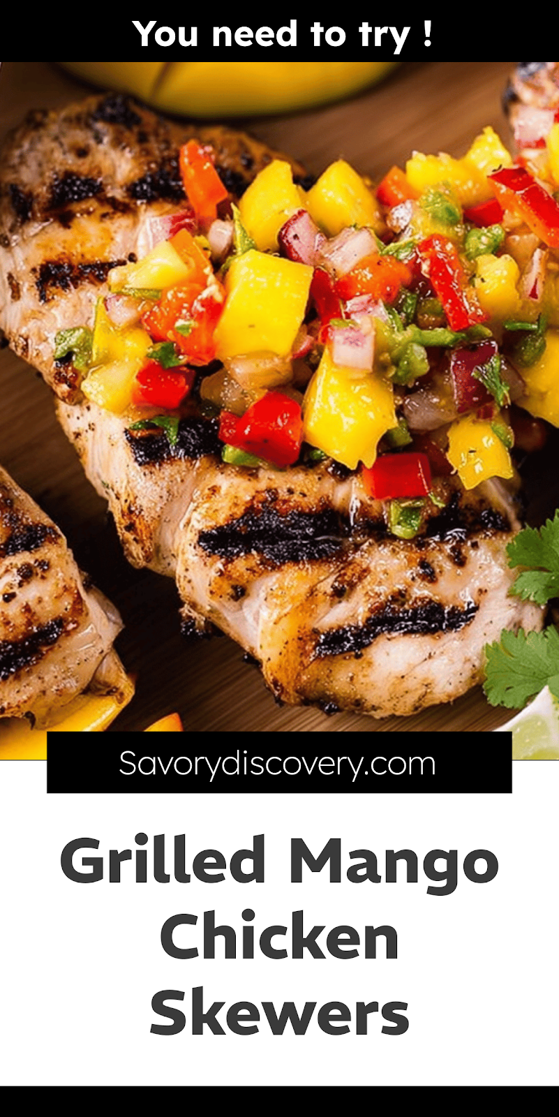 Grilled Mango Chicken Skewers