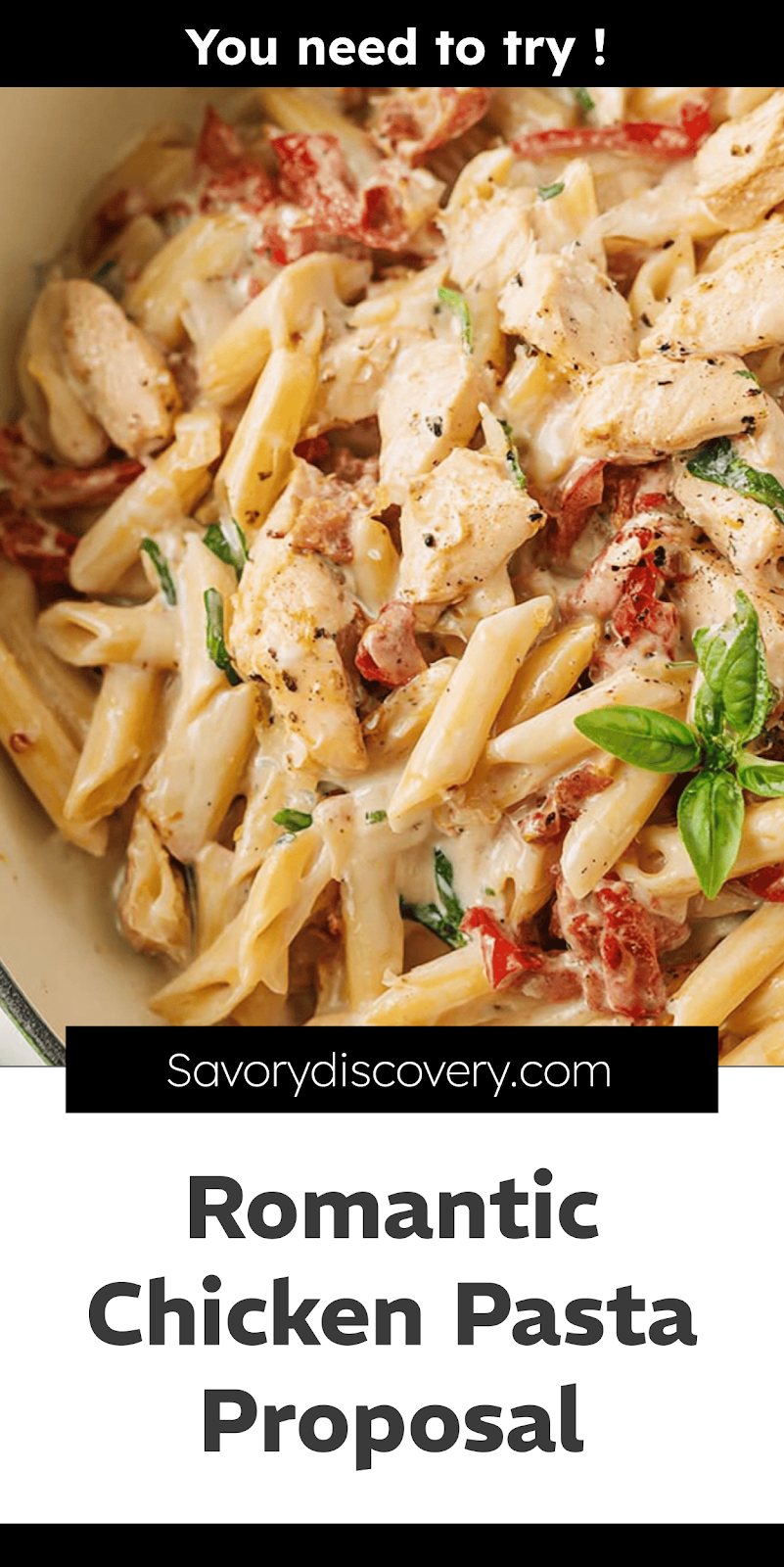 Romantic Chicken Pasta Proposal