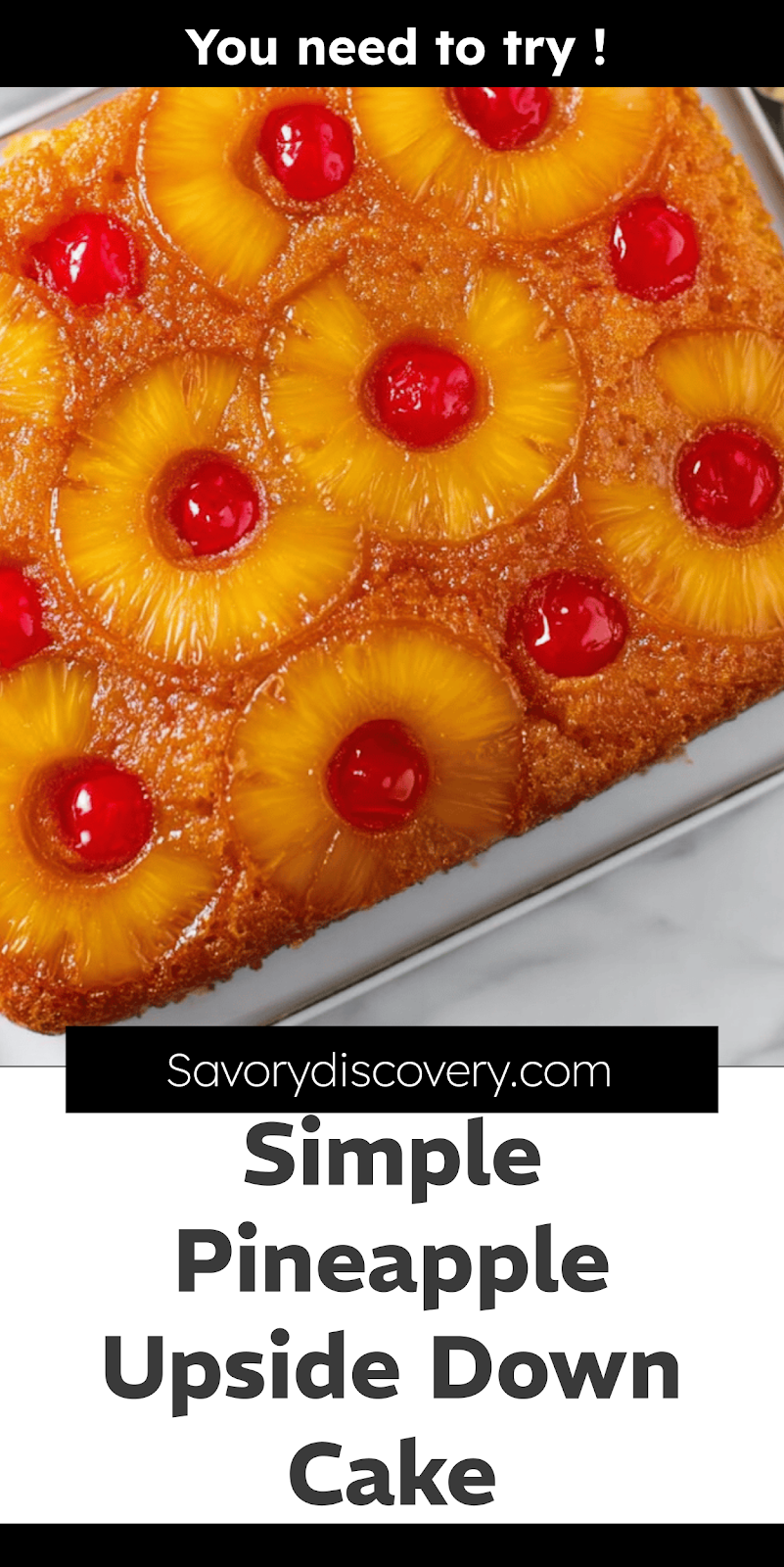 Simple Pineapple Upside Down Cake