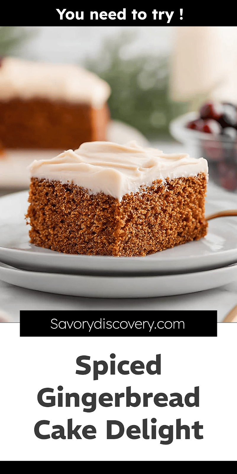Spiced Gingerbread Cake Delight