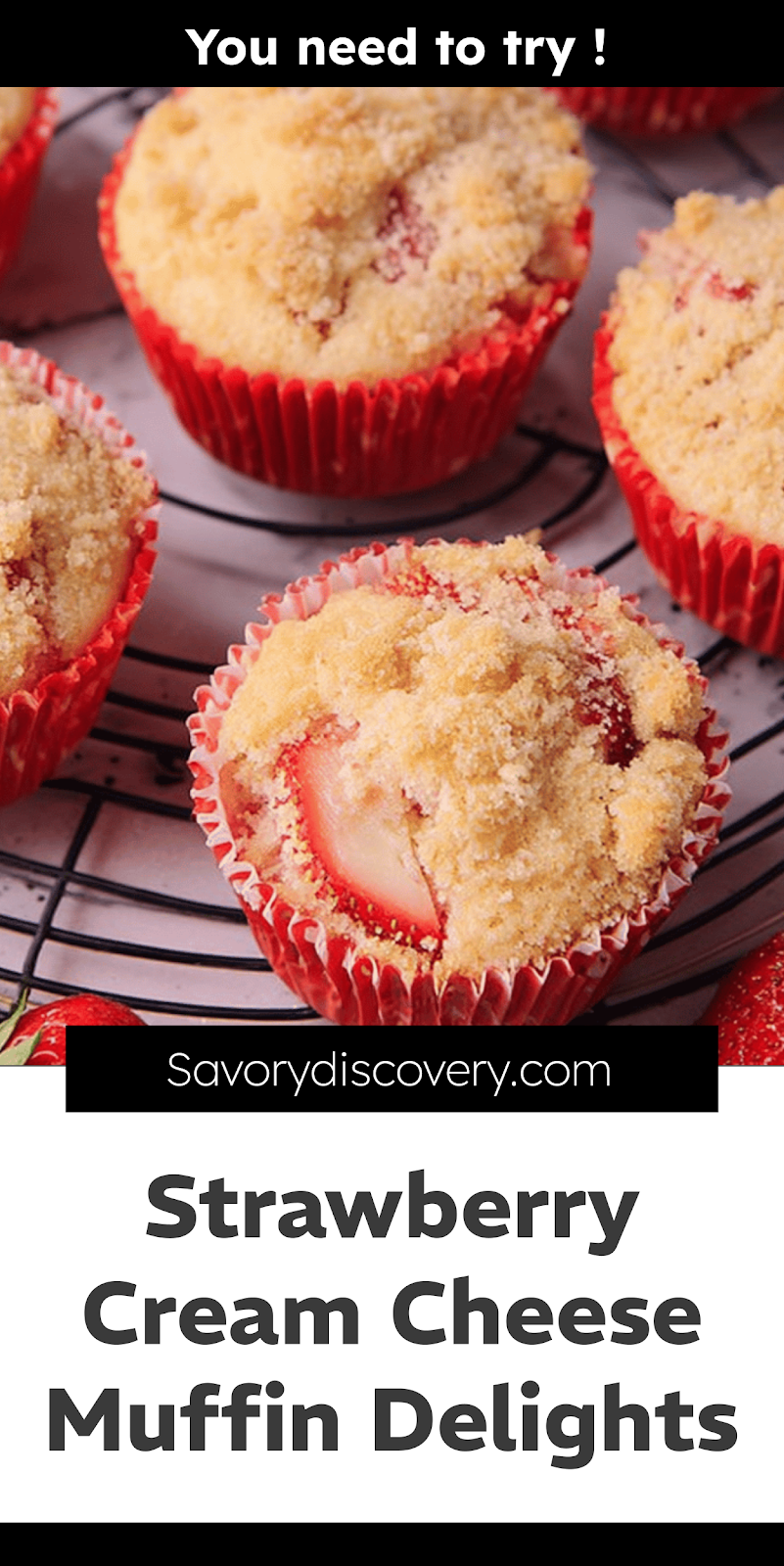 Strawberry Cream Cheese Muffin Delights