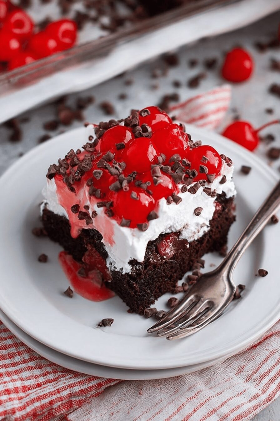 Black Forest Poke Cake Delight