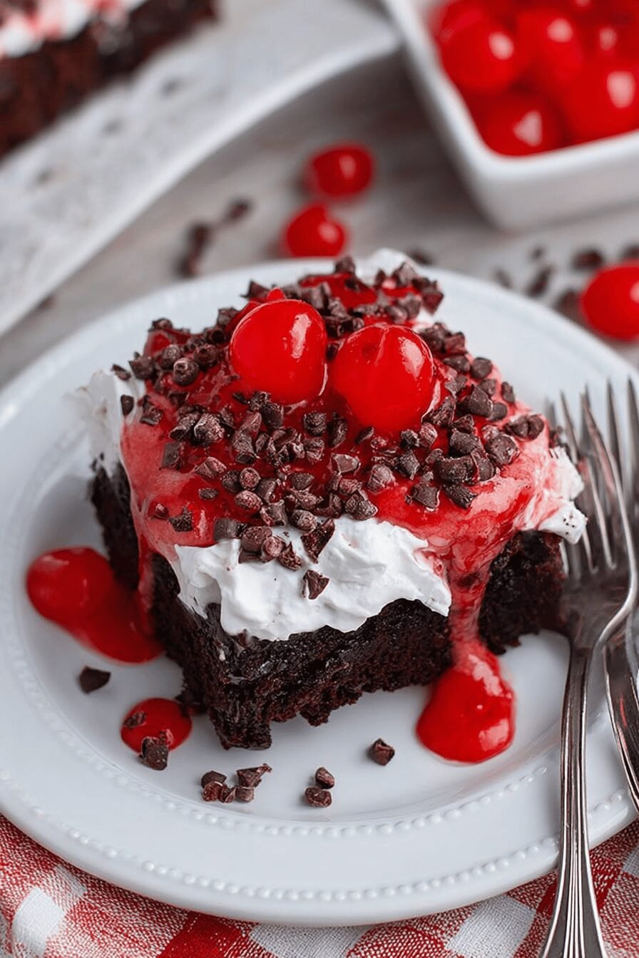 Black Forest Poke Cake Delight