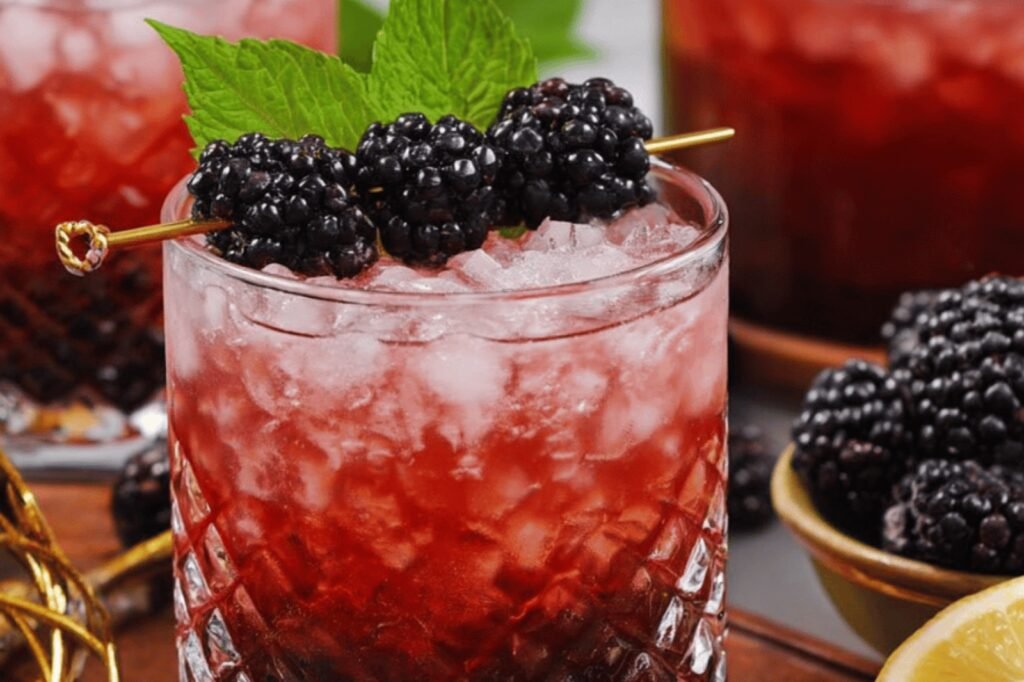 Blackberry Bourbon Smash Cocktail