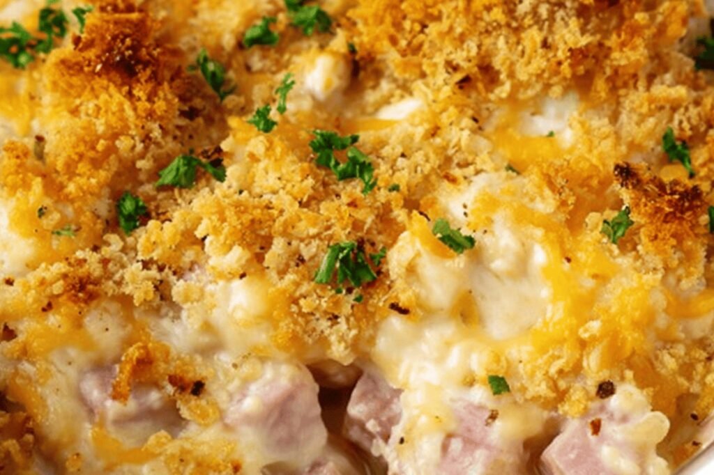 Cheesy Chicken Ham Bake