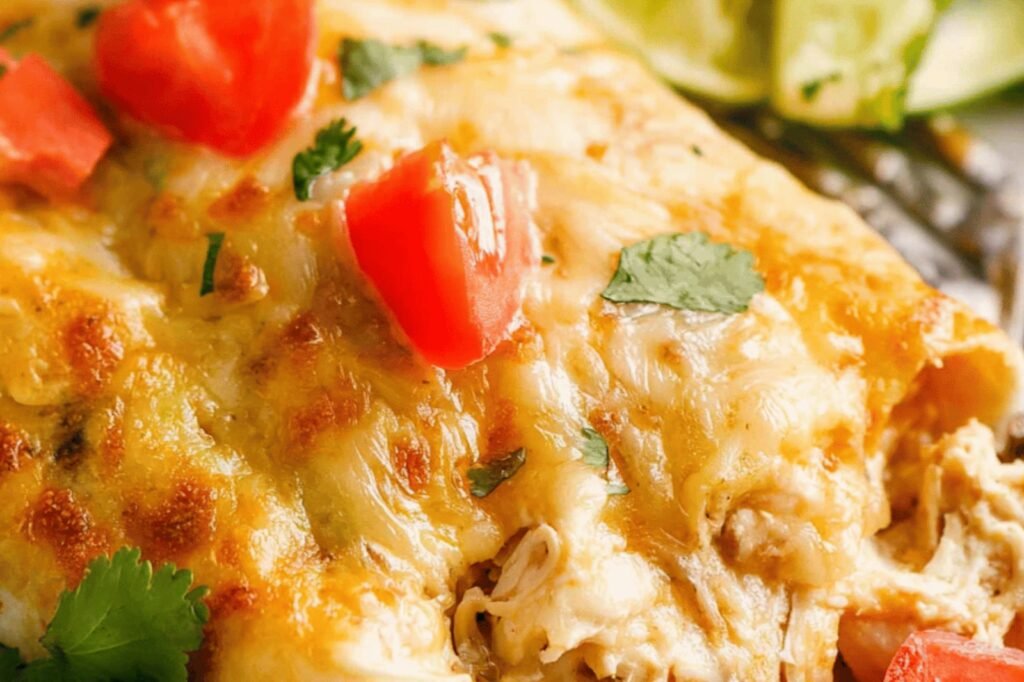 Creamy Chicken Enchilada Bake