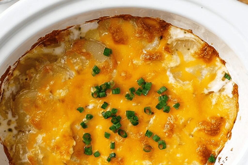 Creamy Slow Cooker Potato Gratin