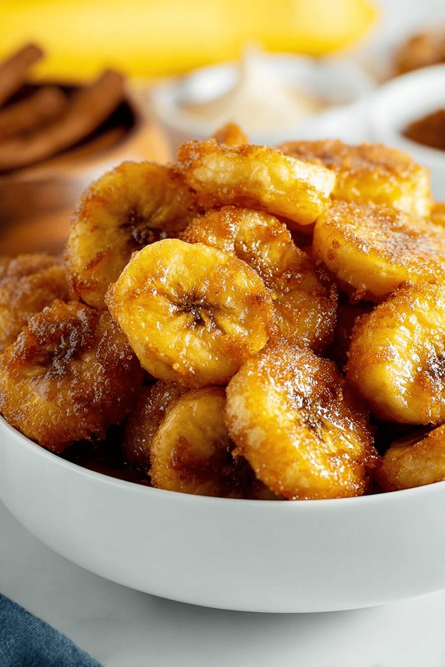 Crispy Caramelized Fried Banana Slices