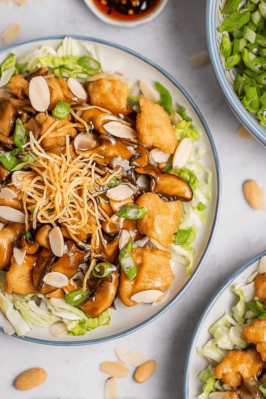 Crispy Chicken with Sweet Almond Sauce