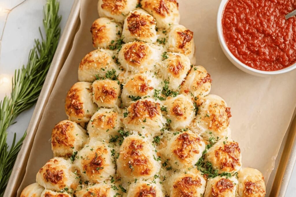 Festive Christmas Tree Pull-Apart Bread