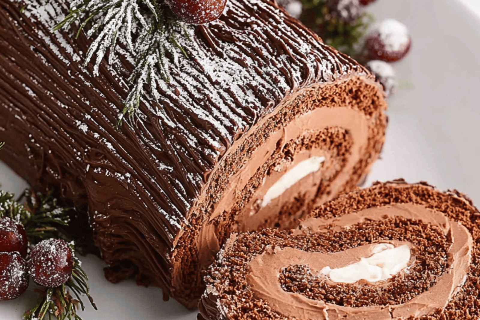 Festive Yule Log Dessert Delight