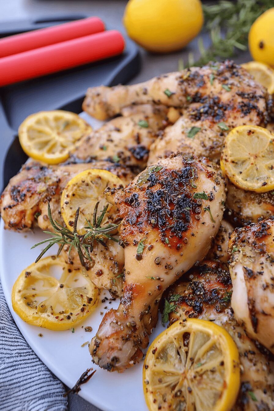 Grilled Lemon Pepper Chicken with Herbs