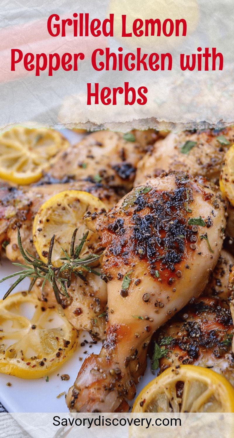 Grilled Lemon Pepper Chicken with Herbs