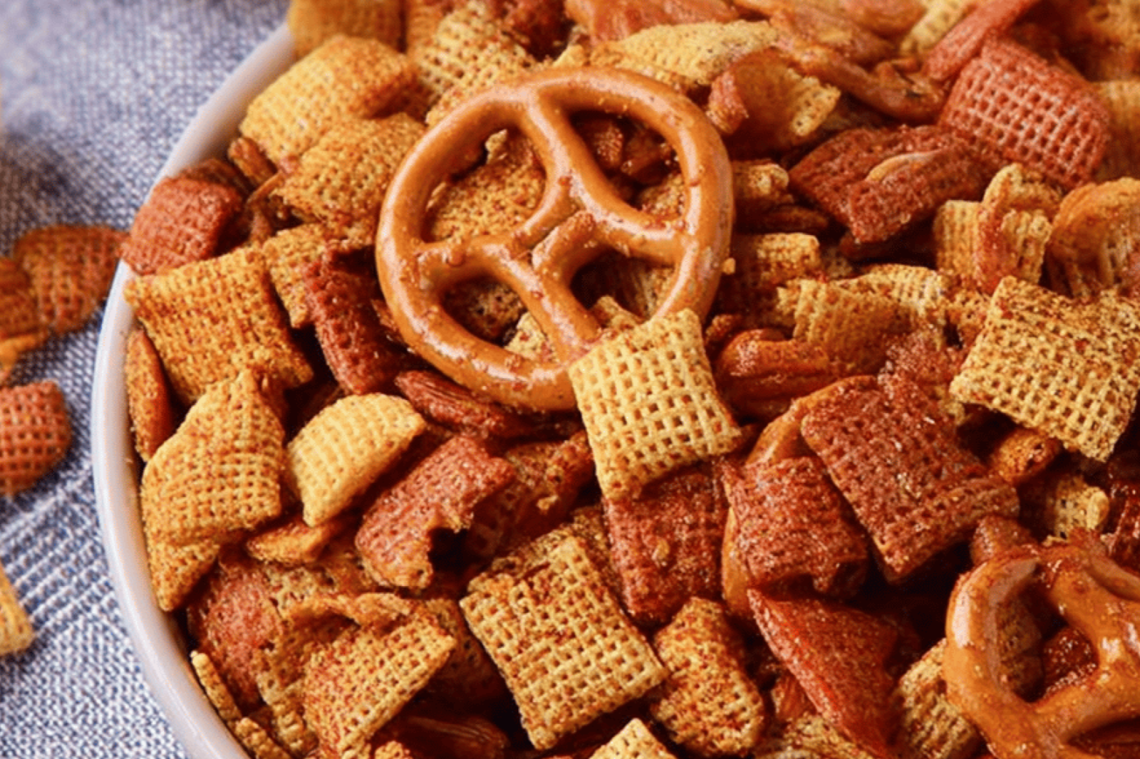 Hot Honey Spiced Chex Mix
