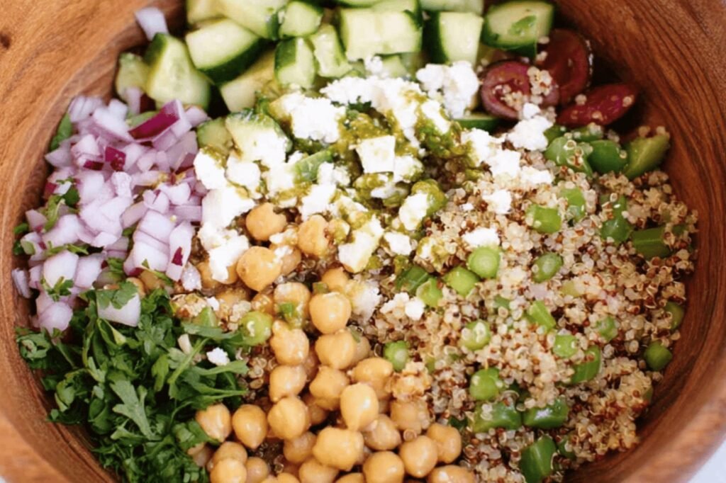 Jennifer Aniston's Quinoa Chickpea Crunch Salad