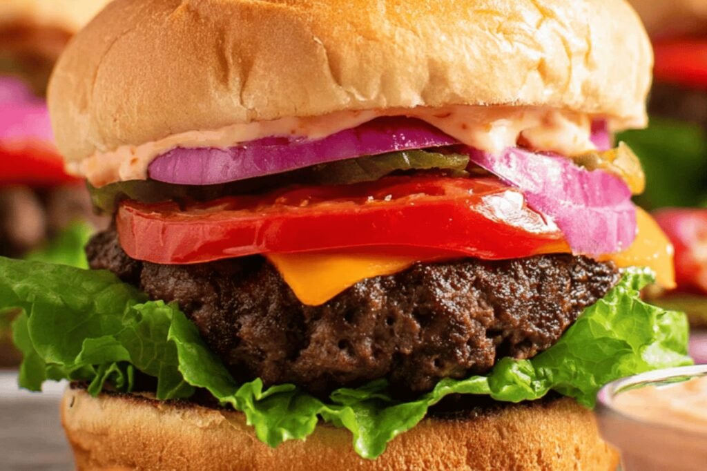 Juicy Homemade Hamburger Delight