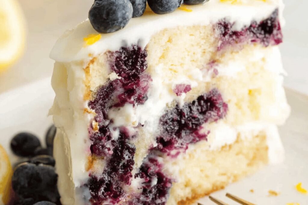 Lemon Blueberry Delight Cake