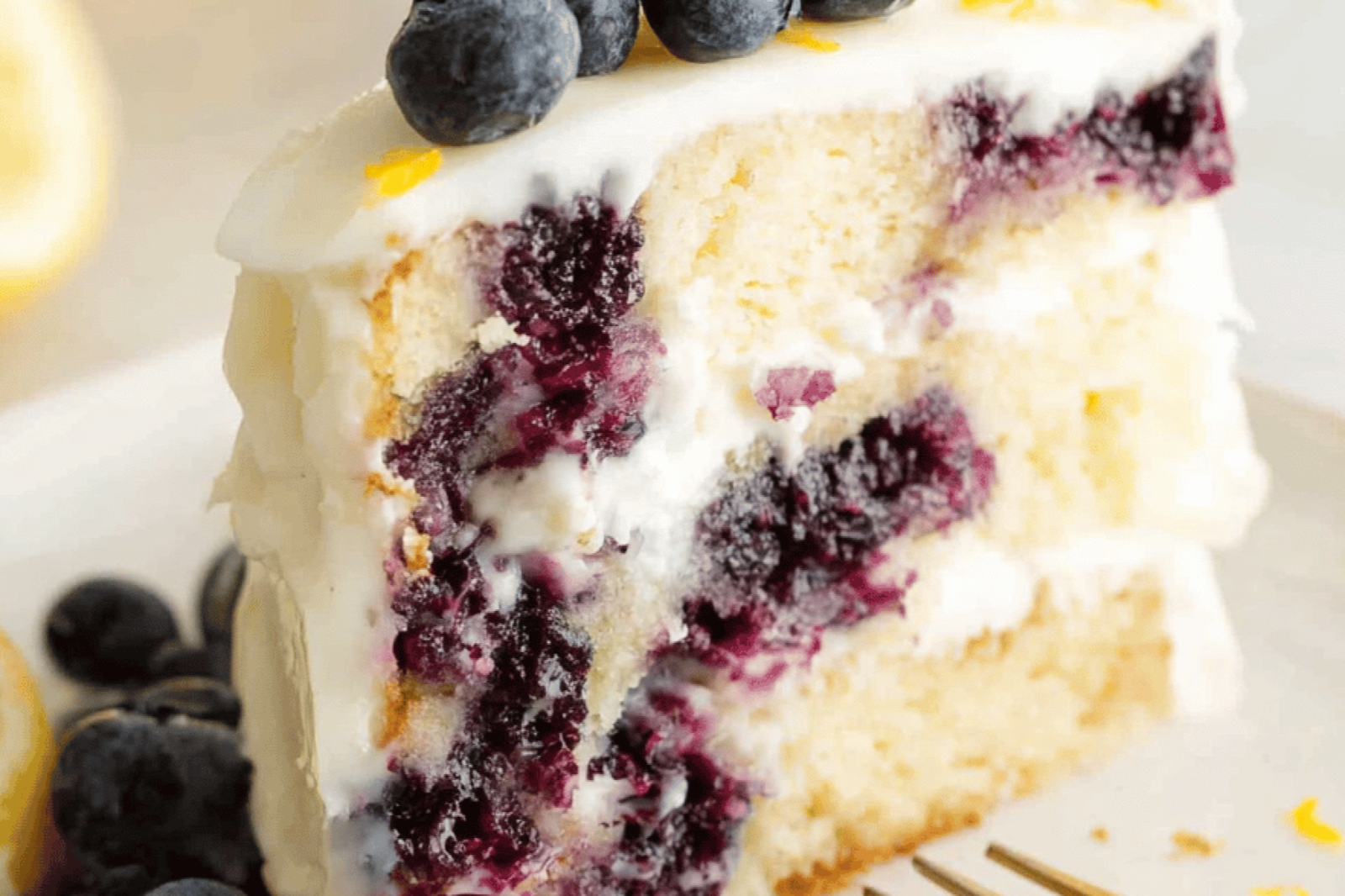 Lemon Blueberry Delight Cake