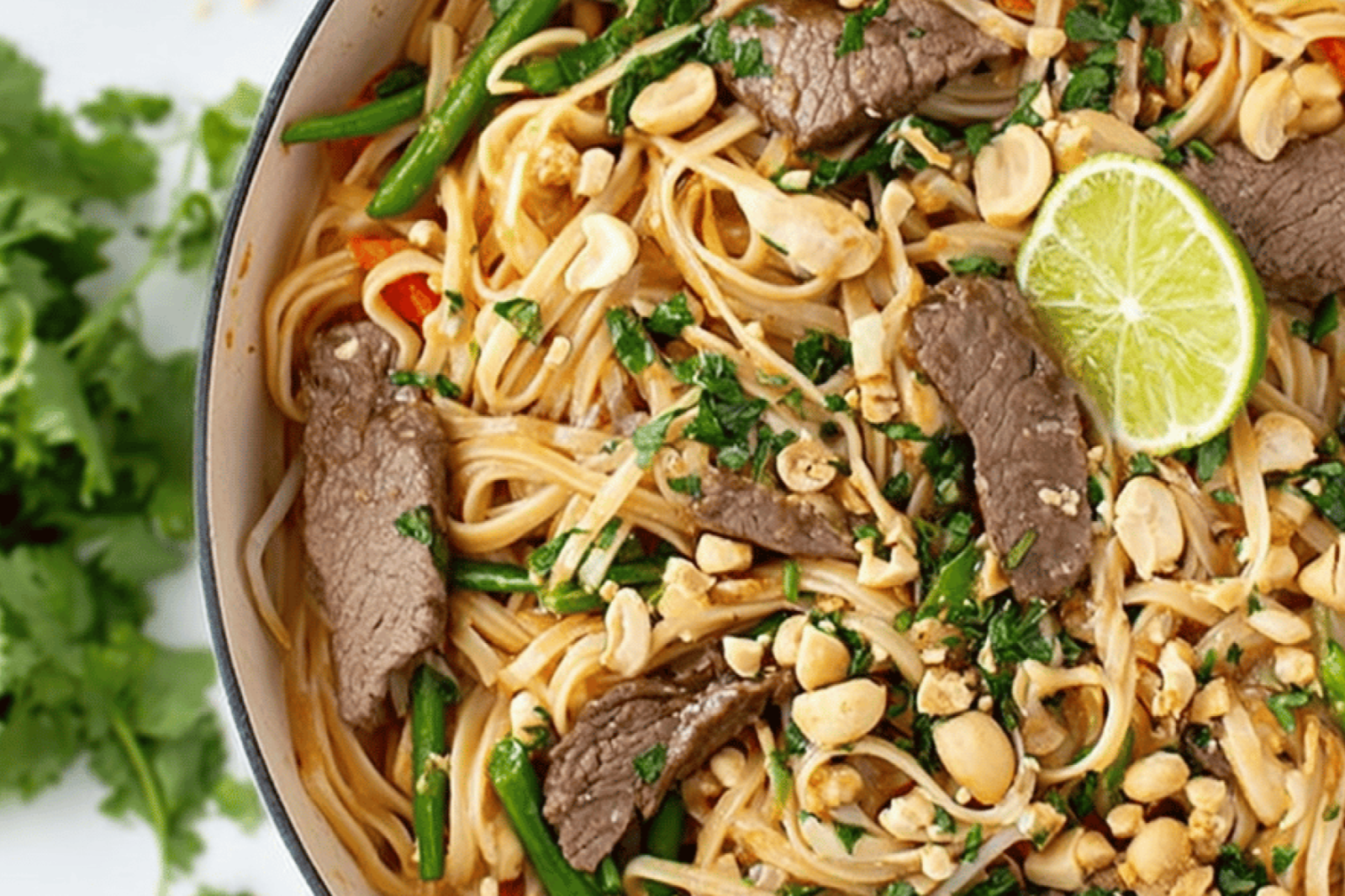 Spicy Beef Pad Thai Noodles