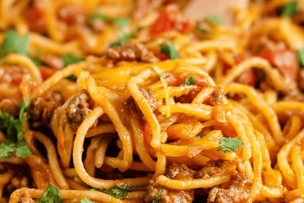 Taco Spaghetti Fusion Dish