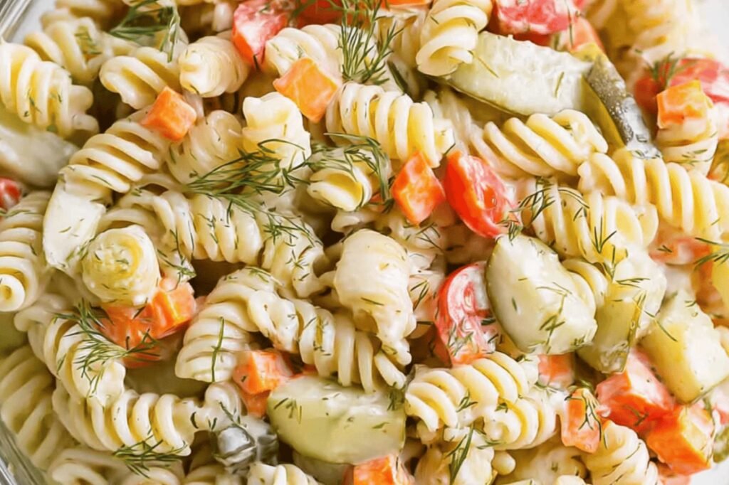 Tangy Dill Pickle Pasta Delight