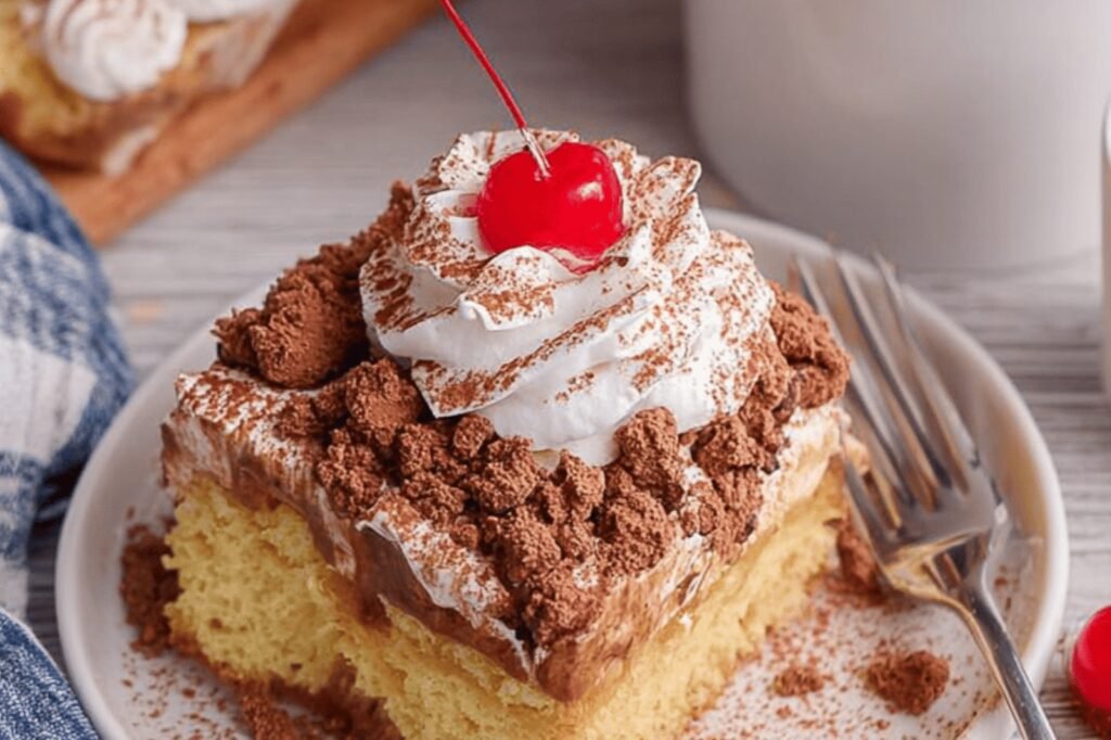 Tiramisu Poke Cake Delight