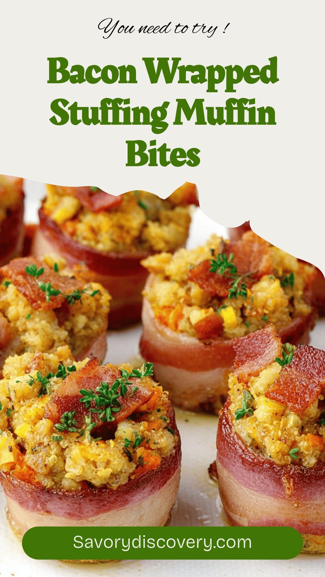 Bacon Wrapped Stuffing Muffin Bites