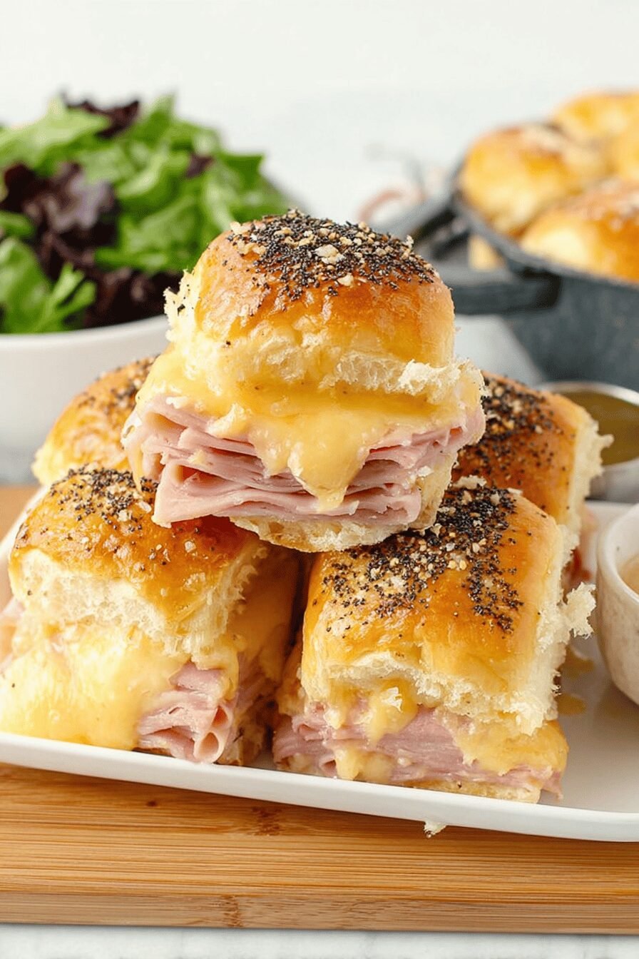 Baked Ham and Cheese Party Sliders