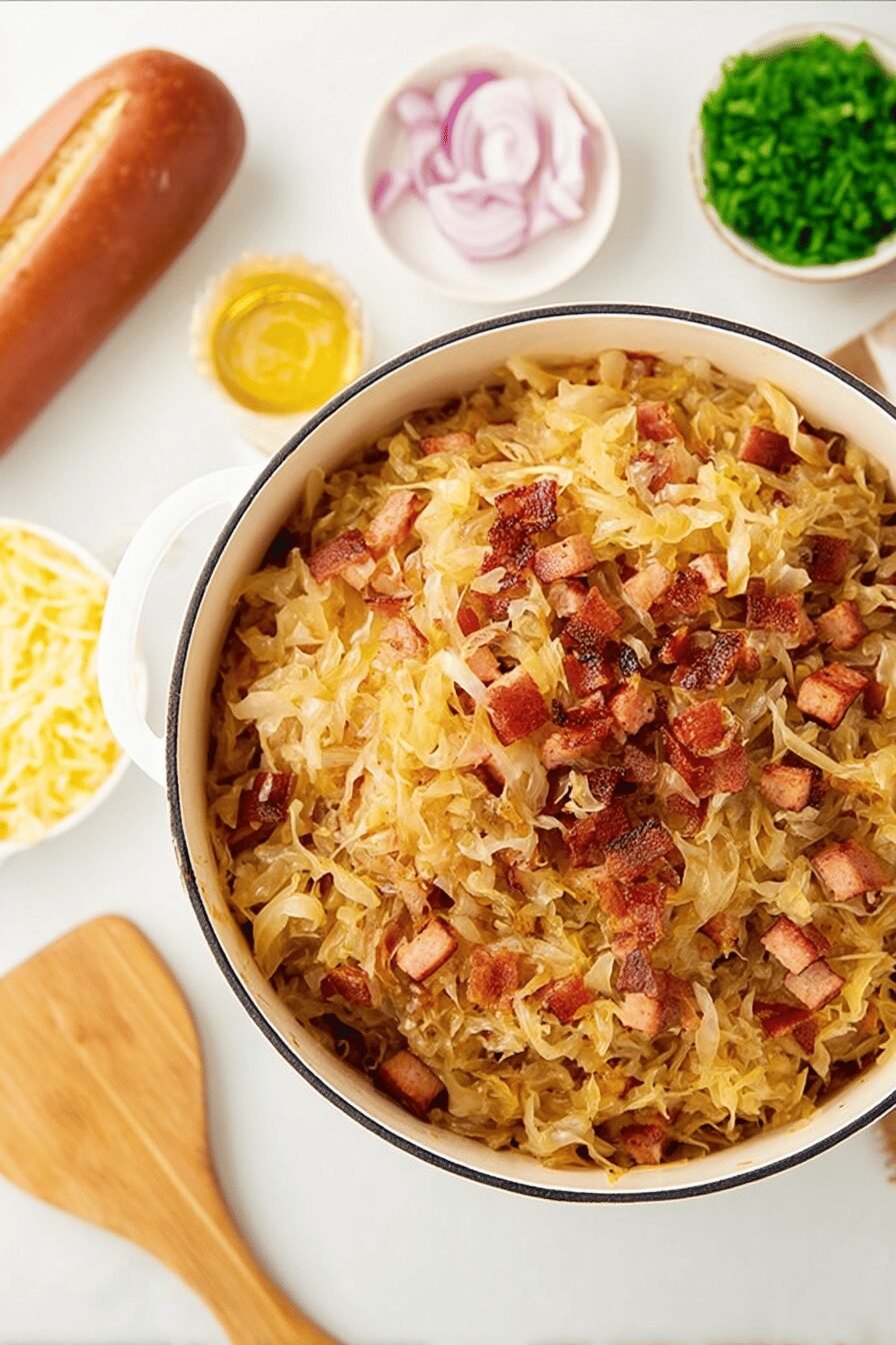 Beer and Bacon Braised Sauerkraut