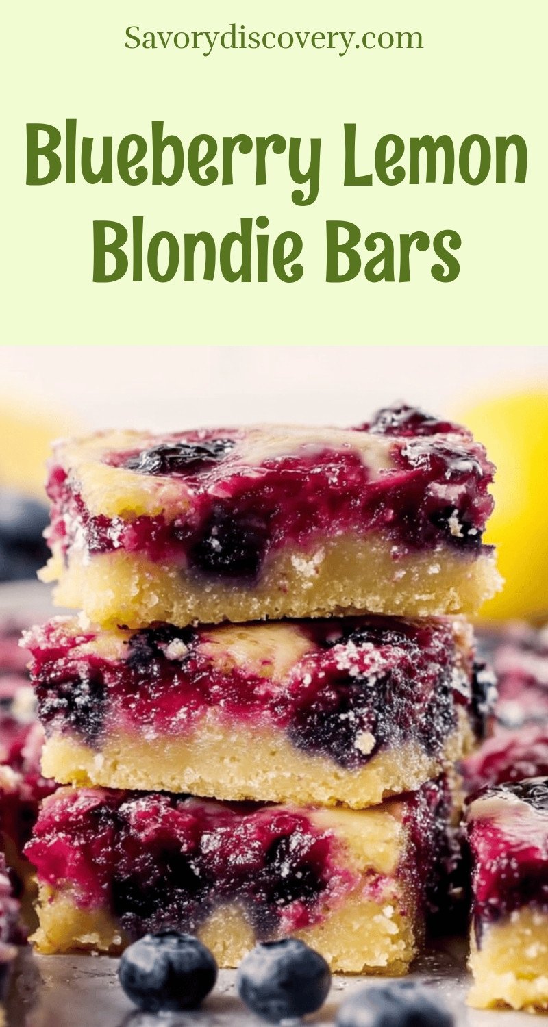 Blueberry Lemon Blondie Bars