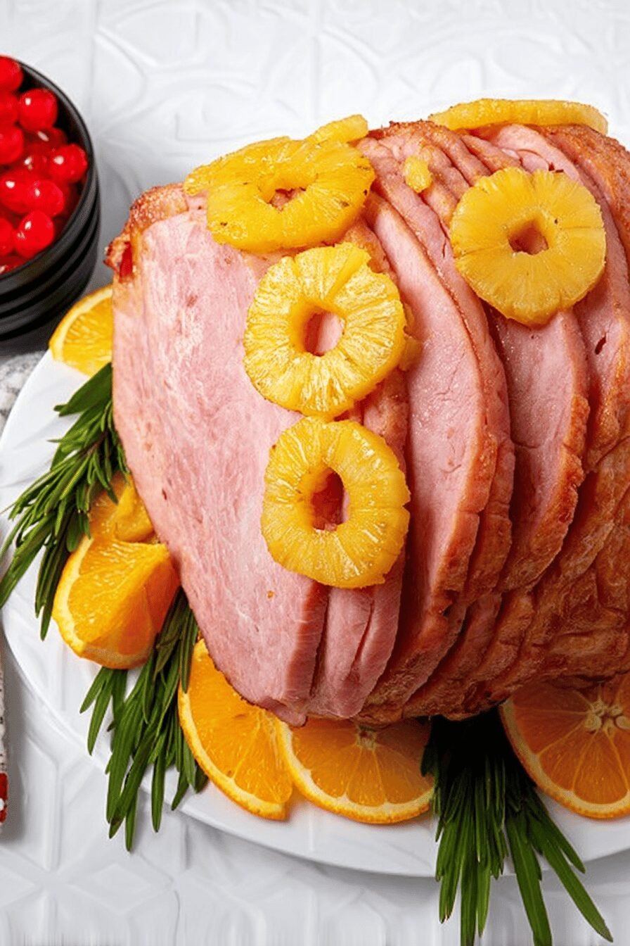 Brown Sugar Glazed Pineapple Ham Recipe