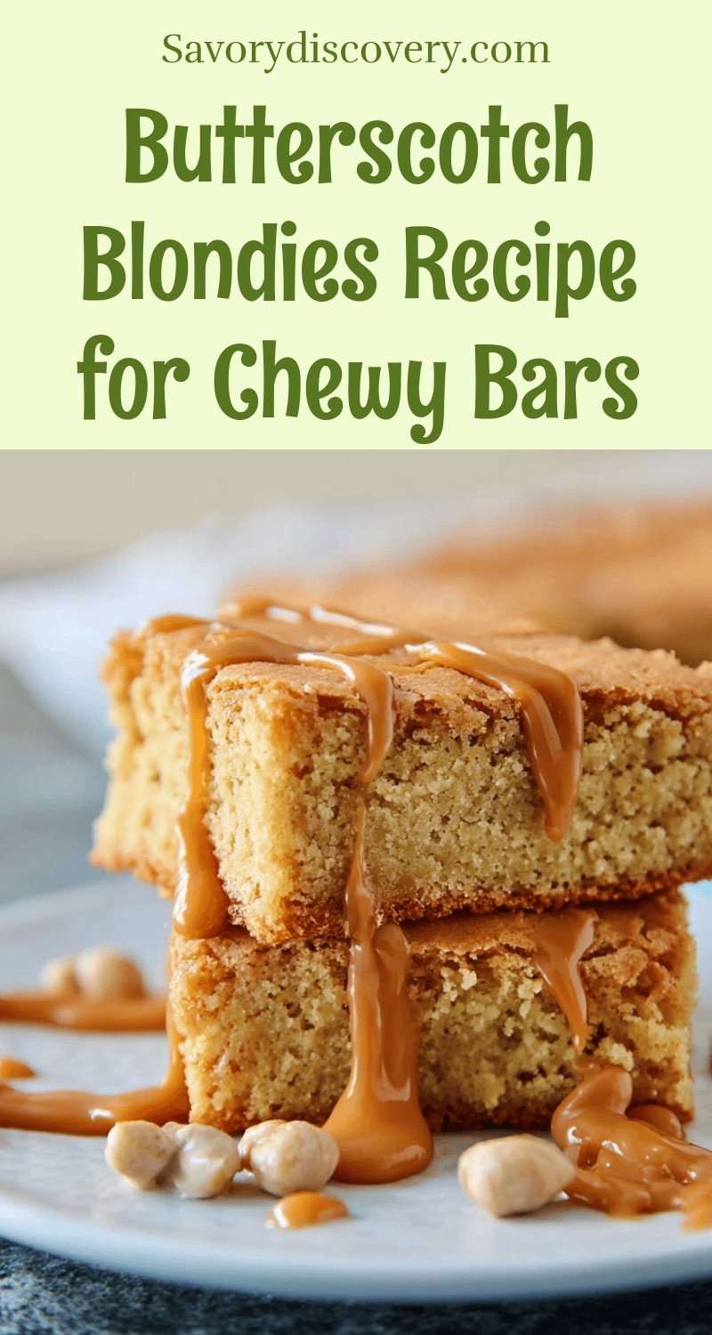 Butterscotch Blondies Recipe for Chewy Bars