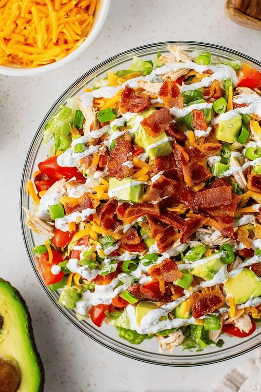 Chicken Bacon Ranch Salad Recipe for Lunch or Dinner