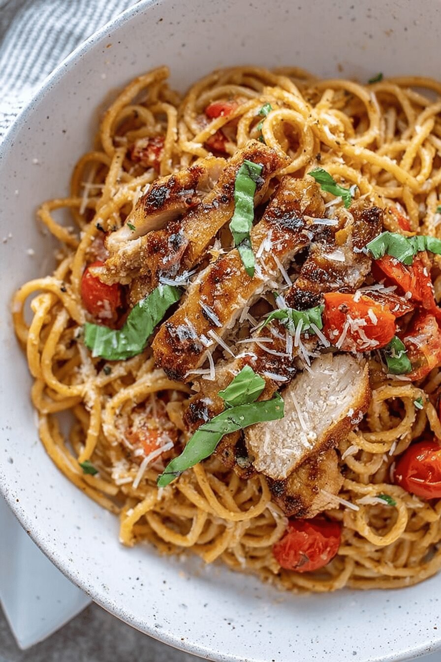 Chicken Bruschetta Pasta Bake