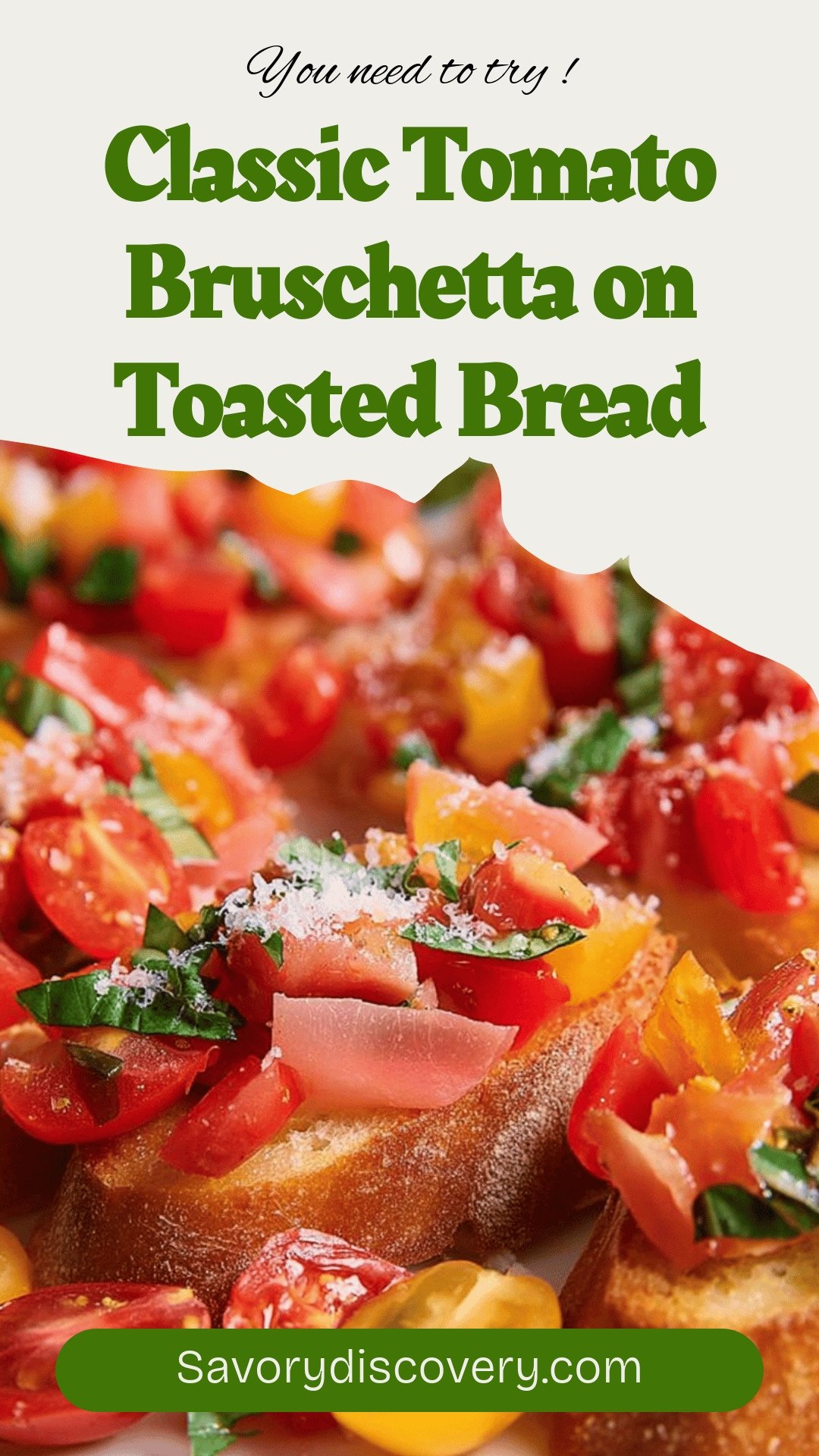 Classic Tomato Bruschetta on Toasted Bread
