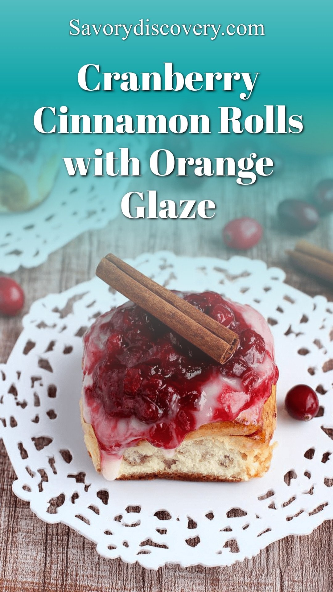Cranberry Cinnamon Rolls with Orange Glaze