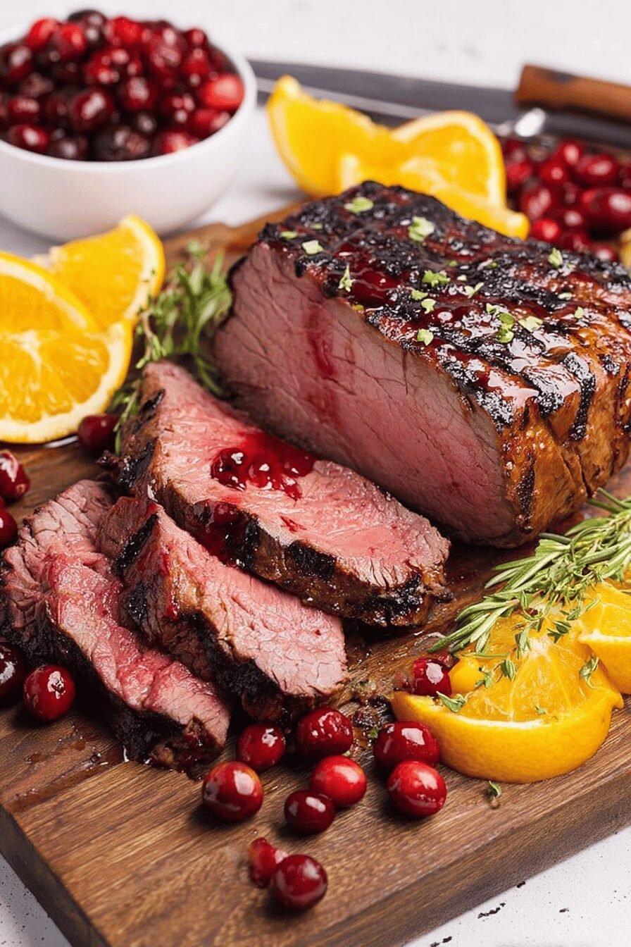Cranberry Glazed Tri-Tip Roast
