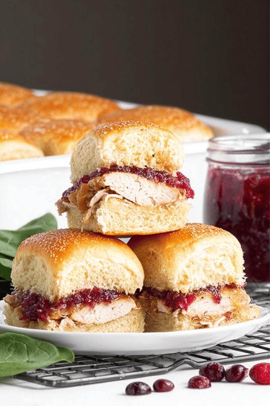 Cranberry Turkey Sliders for Holiday Parties