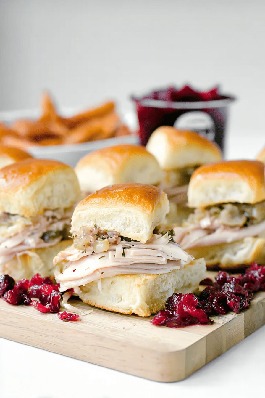 Cranberry Turkey Sliders for Holiday Parties