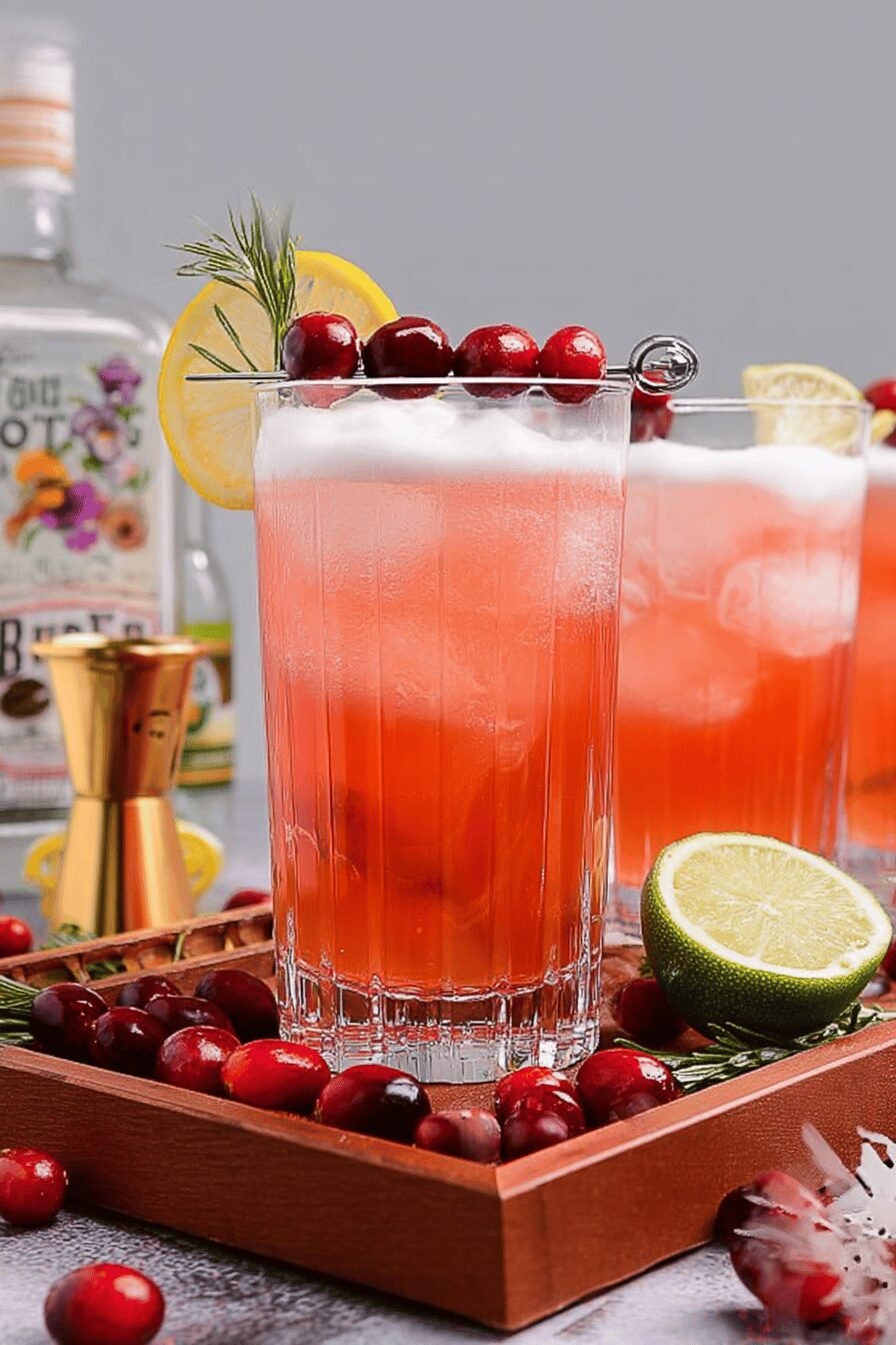 Cranberry Whiskey Sour Cocktail Recipe
