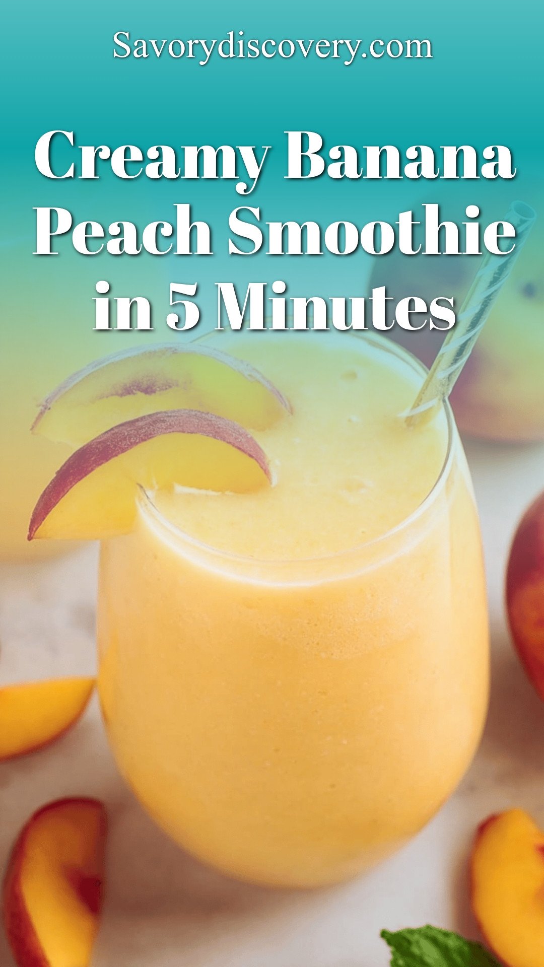 Creamy Banana Peach Smoothie in 5 Minutes