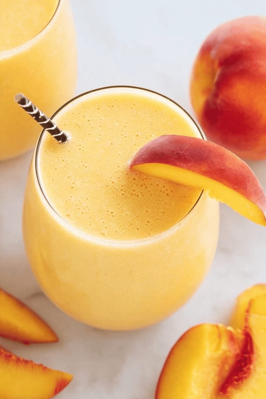 Creamy Banana Peach Smoothie in 5 Minutes
