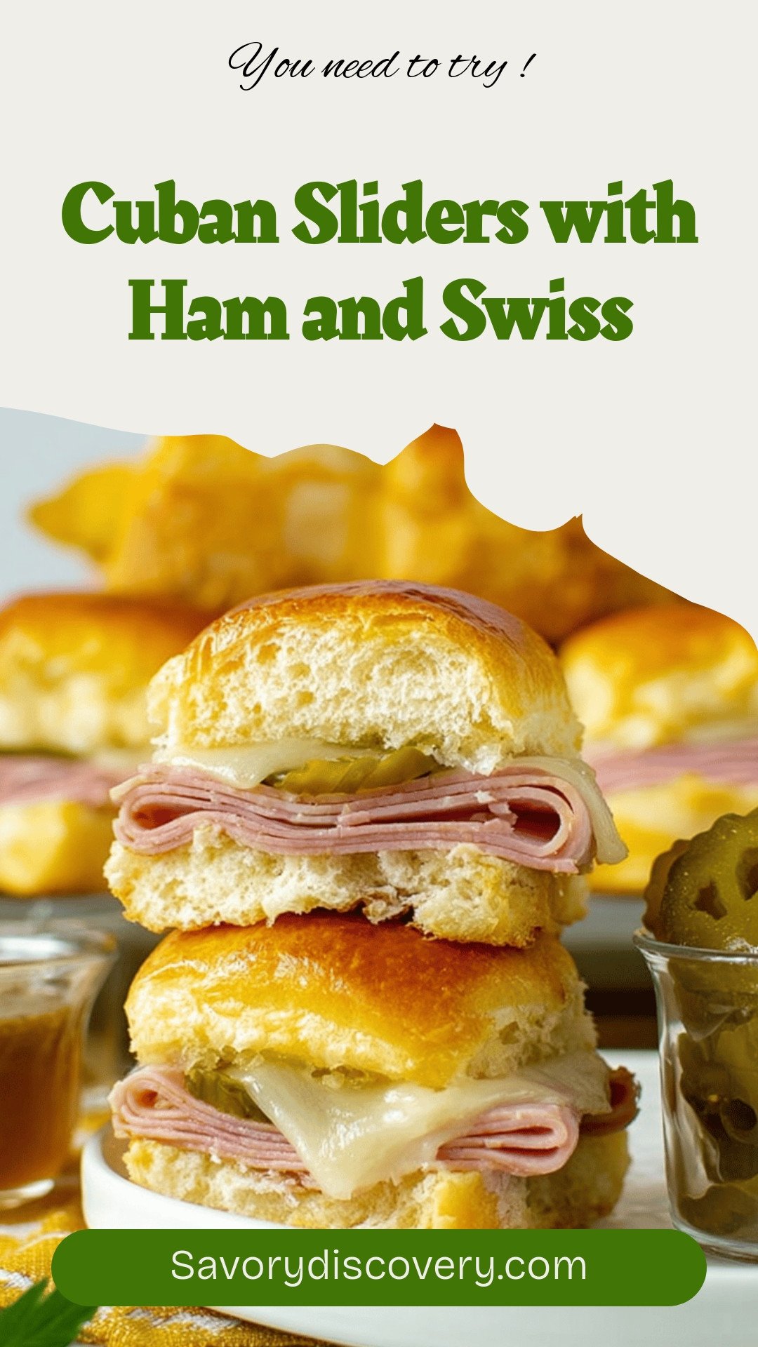Cuban Sliders with Ham and Swiss