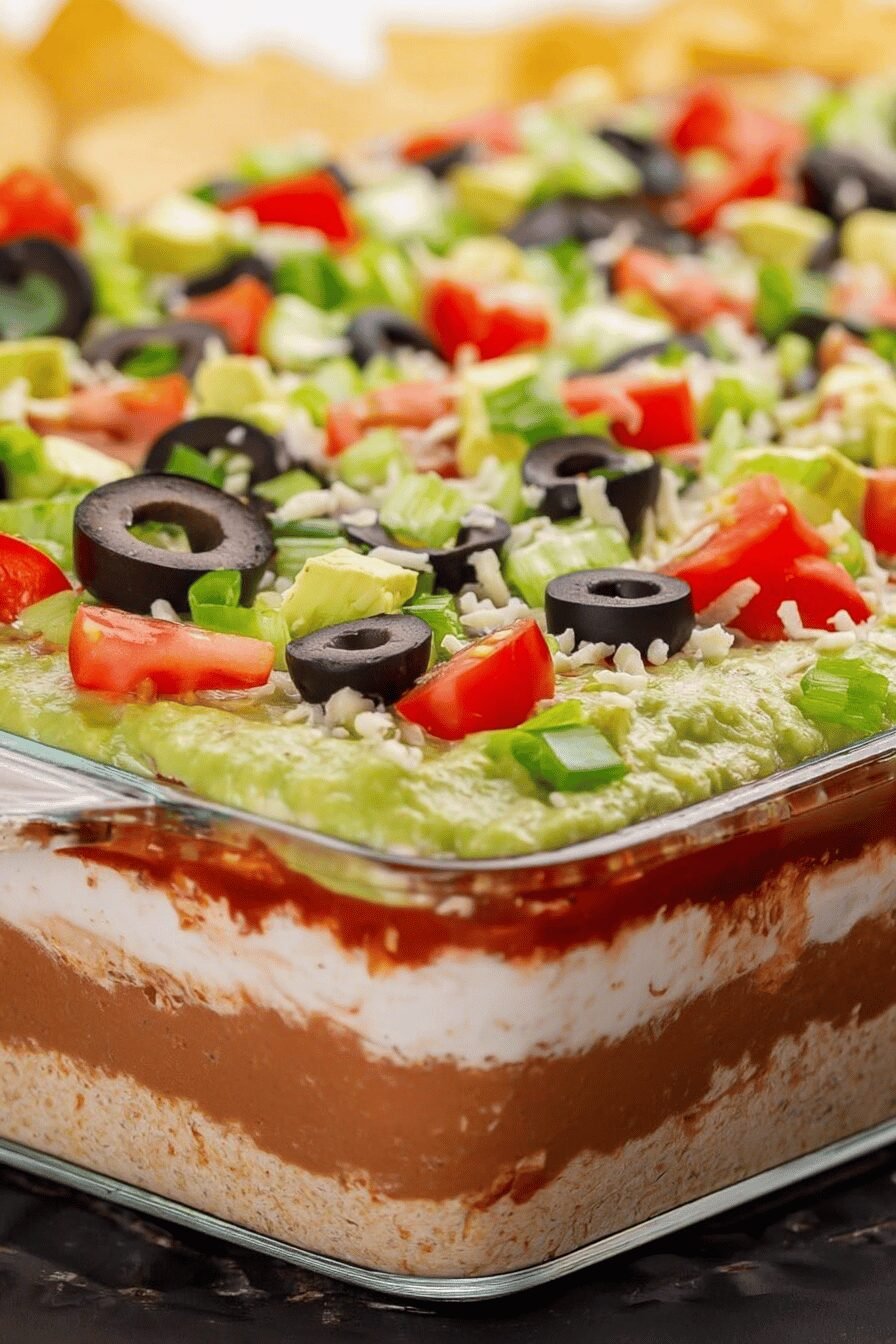 Easy 7 Layer Dip Recipe for Parties and Potlucks