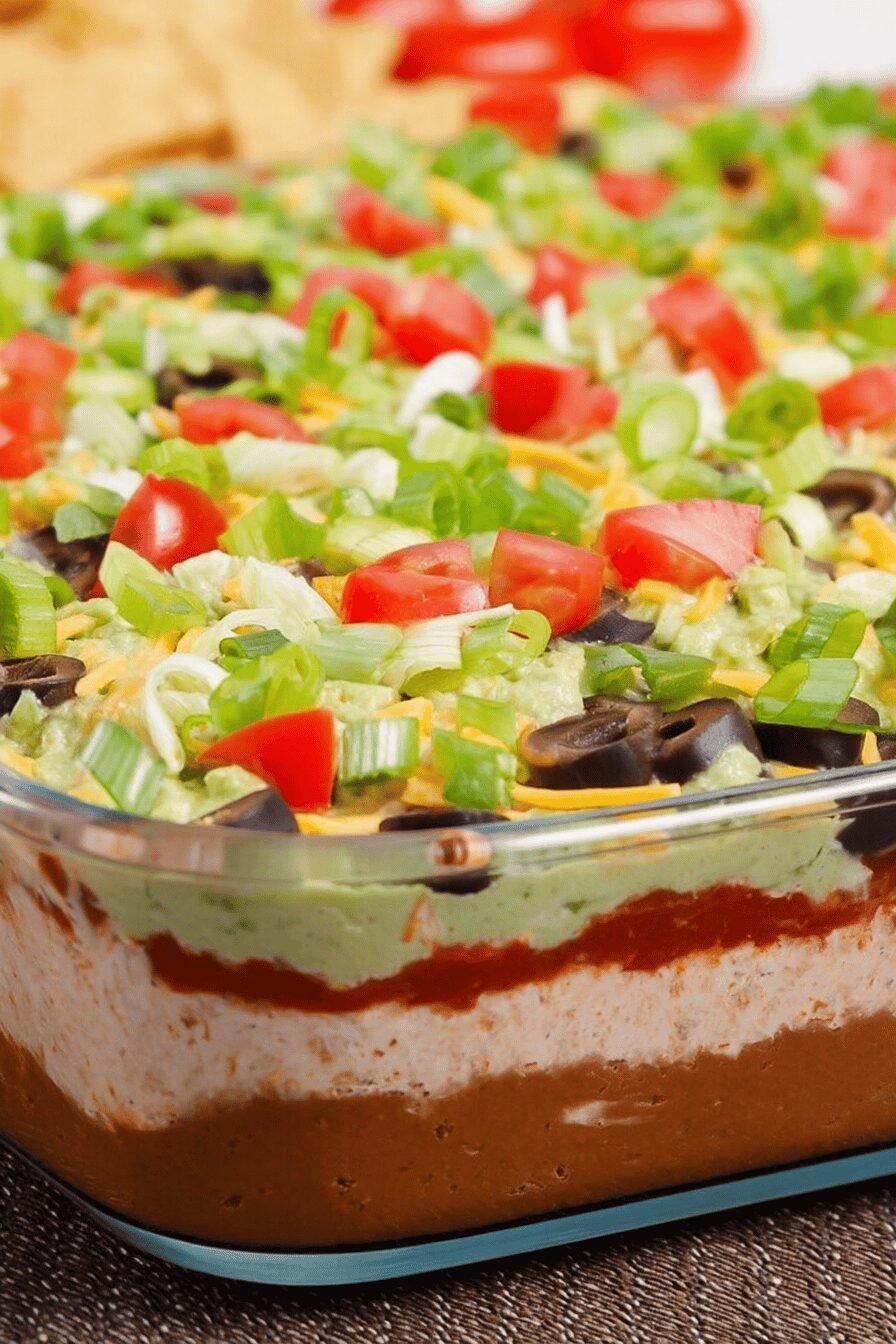 Easy 7 Layer Dip Recipe for Parties and Potlucks