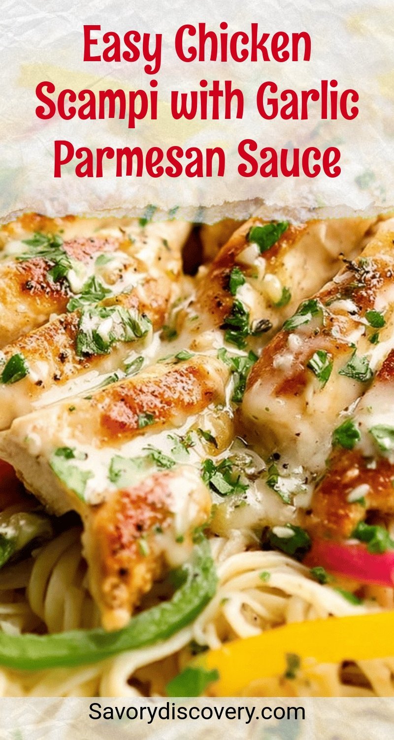 Easy Chicken Scampi with Garlic Parmesan Sauce