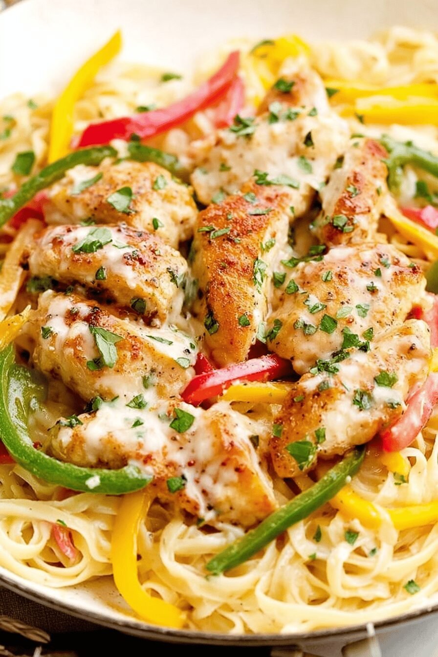 Easy Chicken Scampi with Garlic Parmesan Sauce