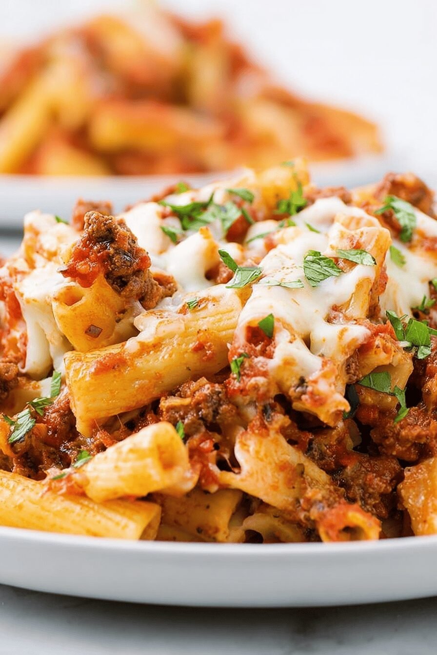 Easy Crockpot Baked Ziti with 15-Minute Prep