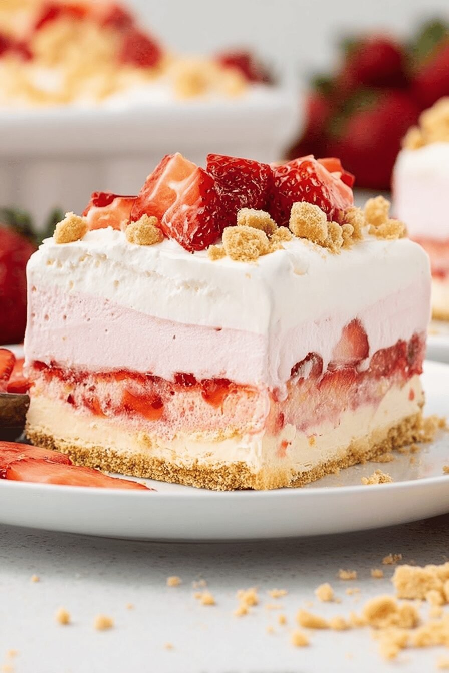 Easy Homemade Strawberry Shortcake Ice Cream Cake